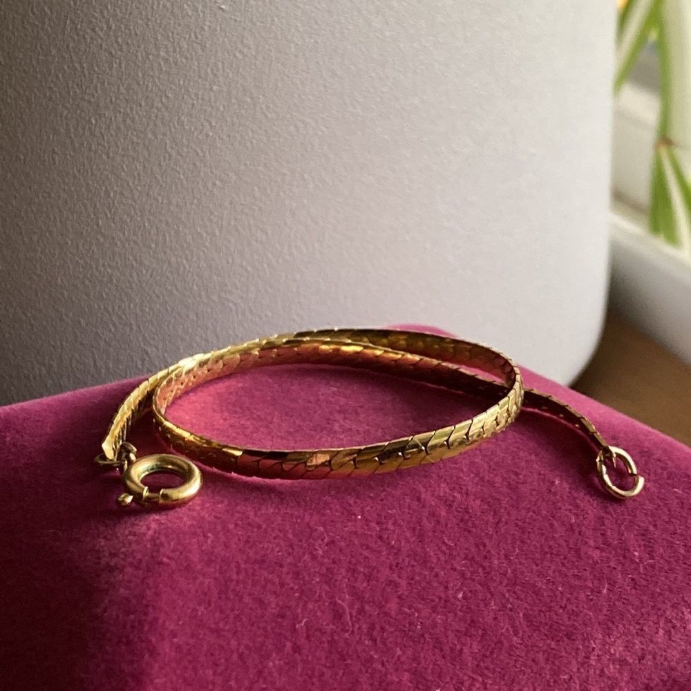 💛 Vintage Gold Plated Nickel Silver Bracelet